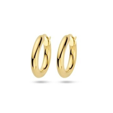 18k Geelgouden Oorringen met Buis – 4 mm, 21 mm