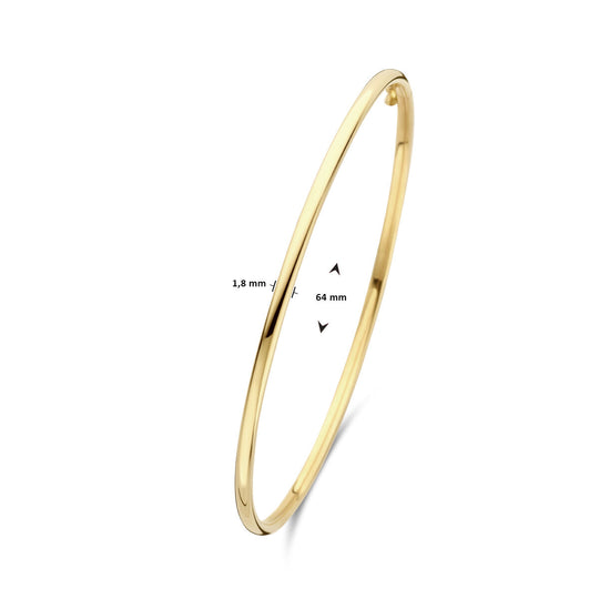 14K Geelgouden Bangle Armband - Elegante Smalle Gouden Armband