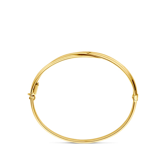 Exclusieve 14k Geelgouden Bangle - 9mm Breed, 60mm Diameter