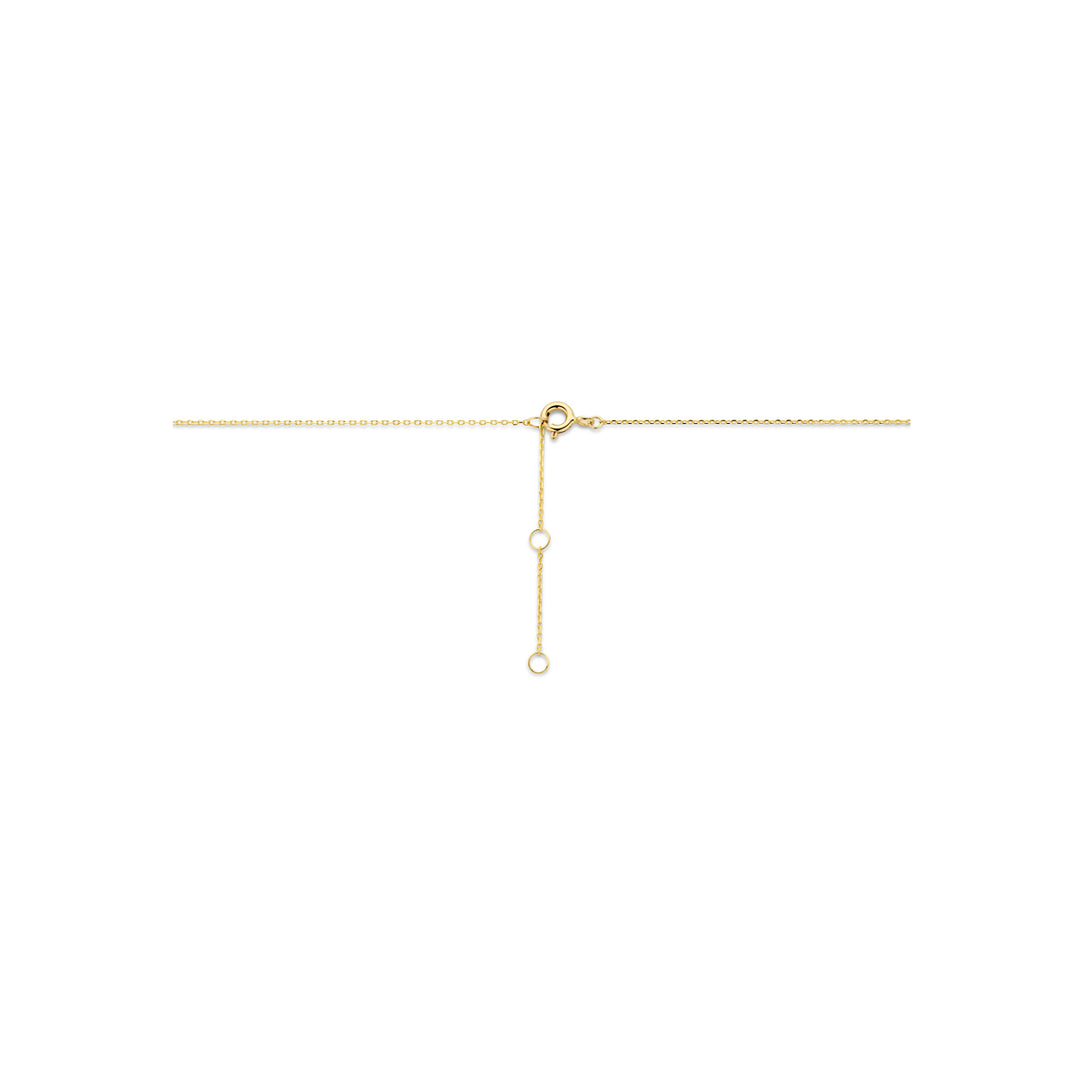 14k Geelgouden Collier met Hartje en Infinity – Verstelbare Lengte (40-44cm)