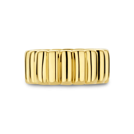 14k Geelgouden Ring - 9mm Breed | Tijdloze Elegantie