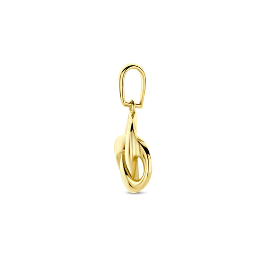 14k Geelgouden Hanger in Knoopvorm - Totale Hoogte 16mm