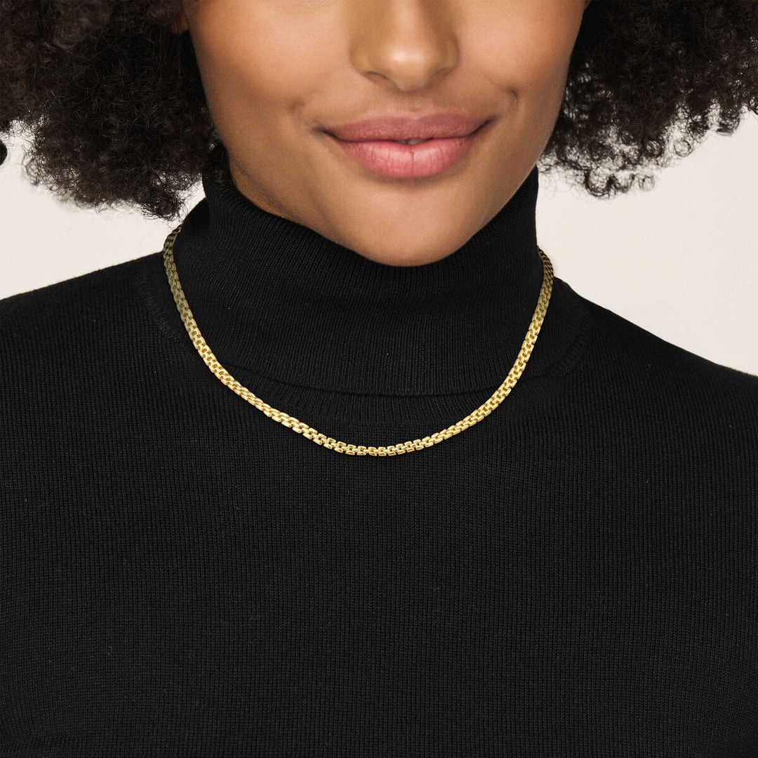 14K Geelgouden Collier met Panter Schakels van 5 mm – Uniek en Stijlvol