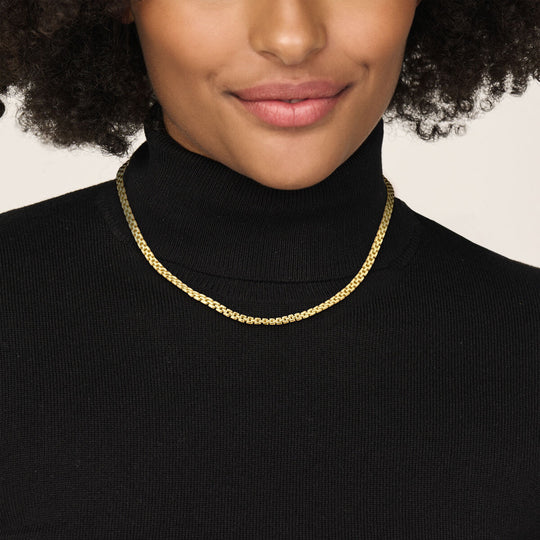 14K Geelgouden Collier met Panter Schakels van 5 mm – Uniek en Stijlvol