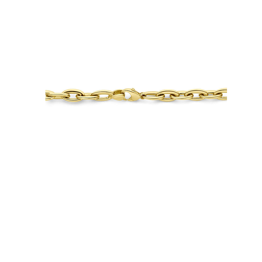 Verfijnd 14k Geelgouden Collier met 5.5mm Schakels en Karabijnsluiting
