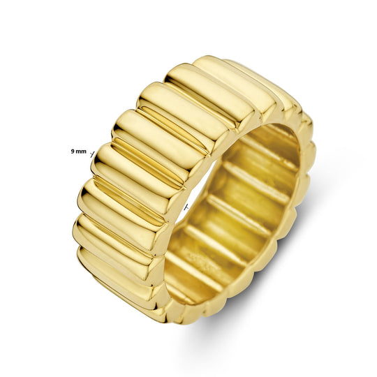 14k Geelgouden Ring - 9mm Breed | Tijdloze Elegantie