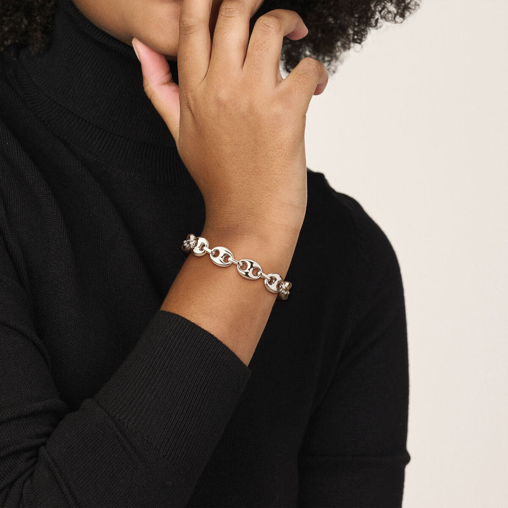 Gerhodineerd 925 Zilveren Armband - 11mm Schakelbreedte en 20cm Draaglengte | Stijlvol en Duurzaam