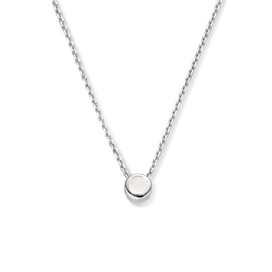 925 Zilveren Collier Juni Zirkonia Geboortesteen 41+4cm