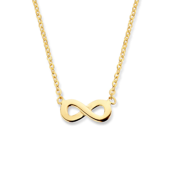 14k Geelgouden Collier met Infinity Symbool – 41,5-44,5 cm