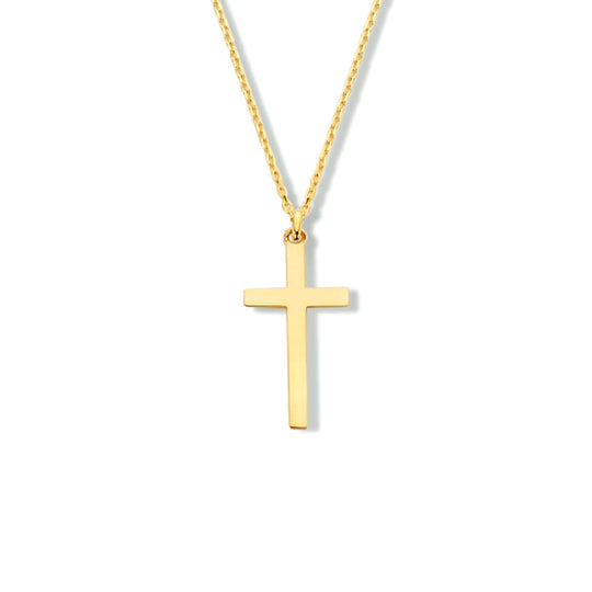 14k Geelgouden Collier met Kruis Hanger 16x9mm – 40-44 cm