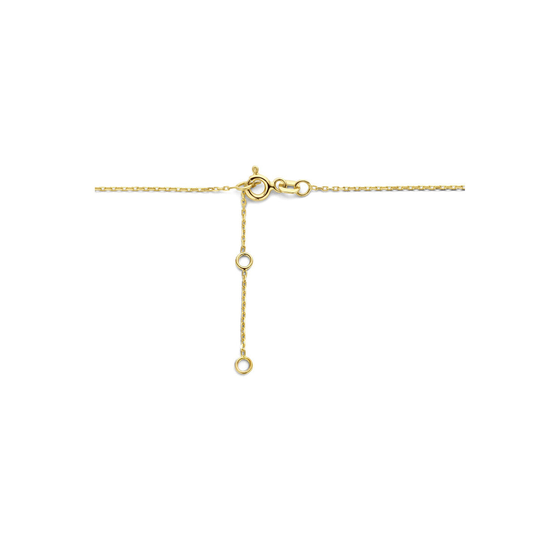 14k Geelgouden Collier met Kruis Hanger – Verstelbaar 40-44 cm