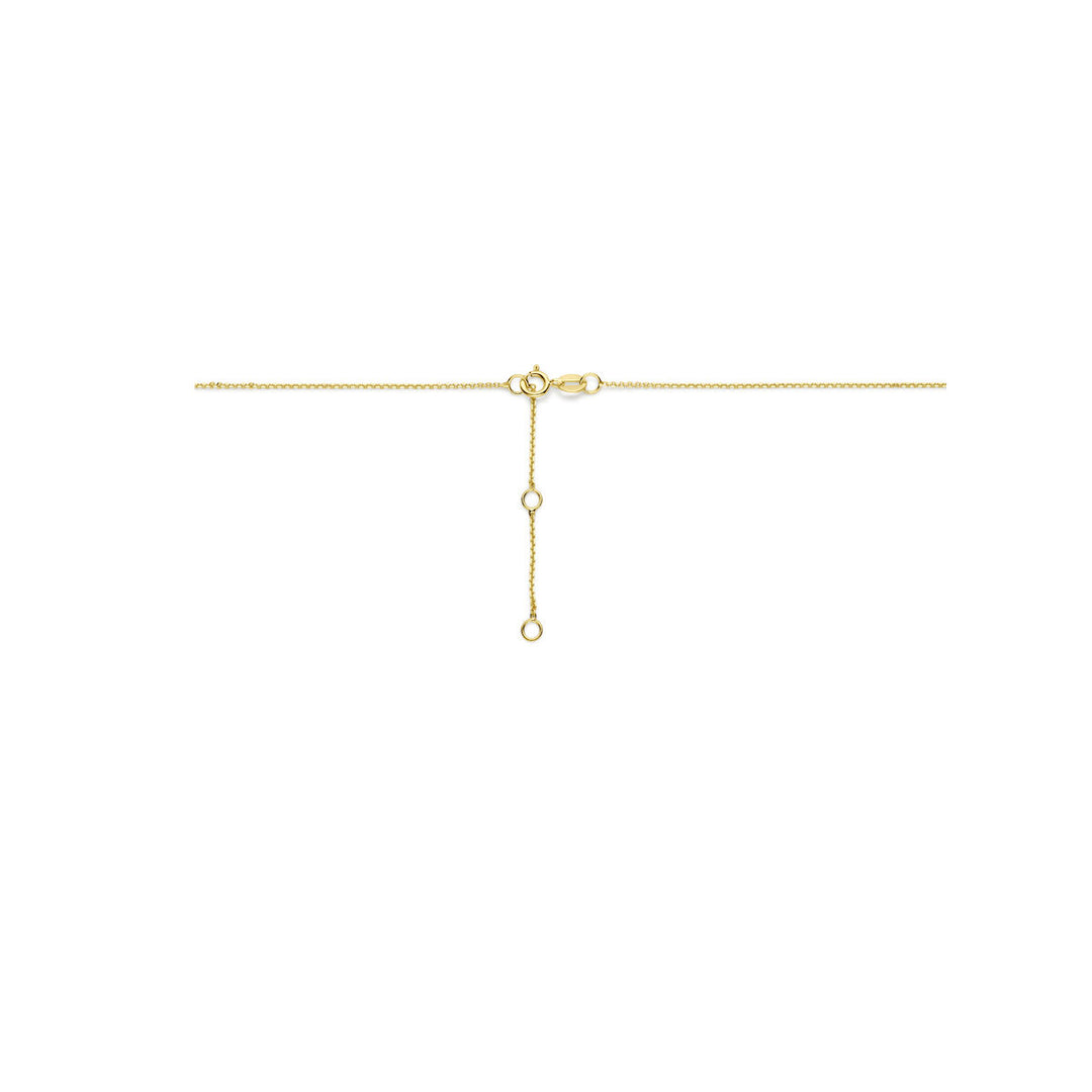 14k Geelgouden Collier met Roze Emaille Hartje – 36-40 cm