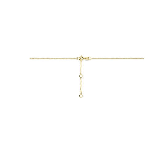14k Geelgouden Collier met Roze Emaille Hartje – 36-40 cm