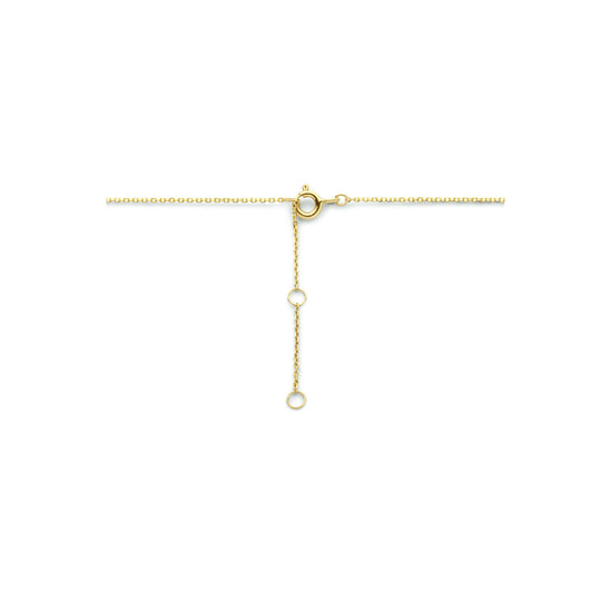 14k Geelgouden Collier met Slot Hanger – Verstelbaar 40-44 cm