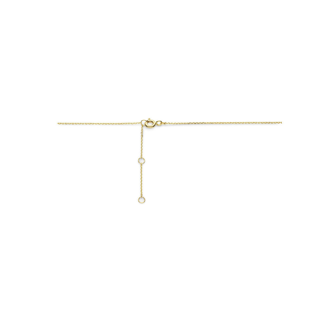 14k Geelgouden Collier met Tekst "Love" – Verstelbaar 40-44 cm