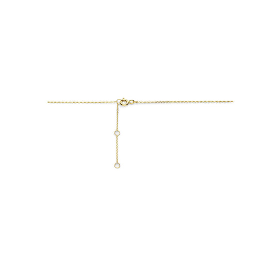 14k Geelgouden Collier met Tekst "Love" – Verstelbaar 40-44 cm