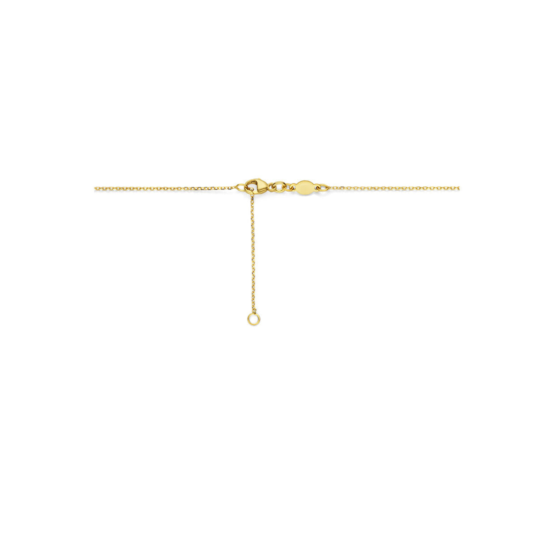14k Geelgouden Collier met Tekst "Love" – Verstelbaar 42+3 cm