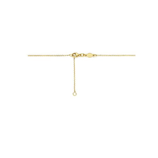 14k Geelgouden Collier met Tekst "Love" – Verstelbaar 42+3 cm
