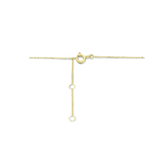 14k Geelgouden Collier met Twee Hartjes – Verstelbaar 40-44 cm