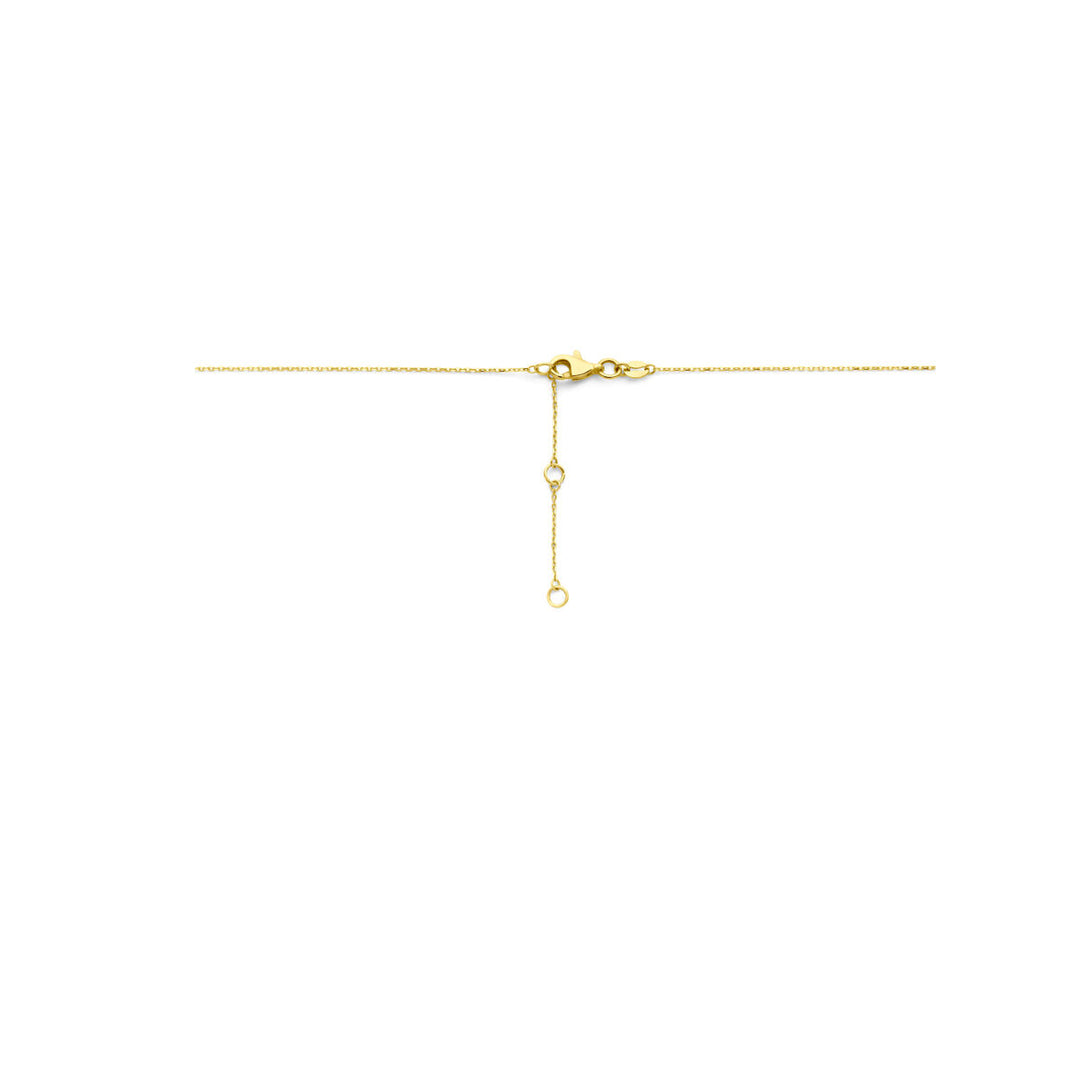 14k Geelgouden Collier met Twee Hartjes – Verstelbaar 41-45 cm