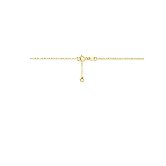14k Geelgouden Collier met Zon Hanger – Verstelbaar 40-42 cm
