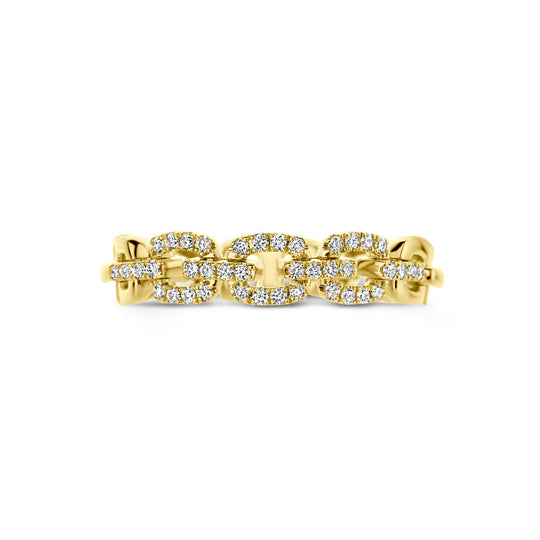 14k Geelgouden Flexibele Ring met Diamant 0.24ct