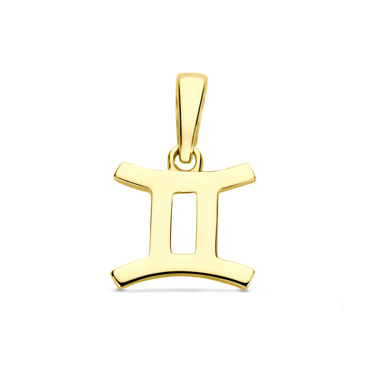 14k Geelgouden Hanger Sterrenbeeld Tweeling – Per Stuk