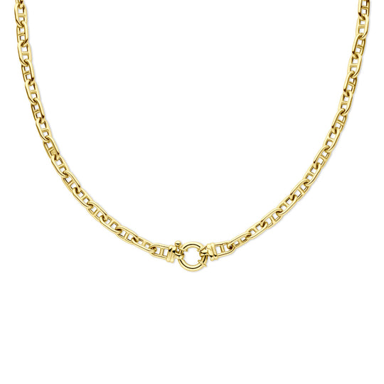 14k Geelgouden Paperclip Collier 5,8 mm – 45 cm met Groot Veerslot