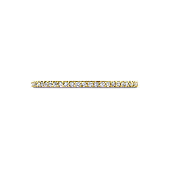 14k Geelgouden Ring met Diamant 0.11ct H SI