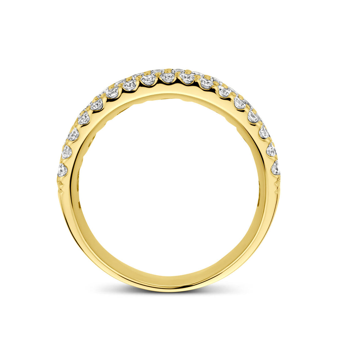 14k Geelgouden Ring met Diamanten 1.13ct