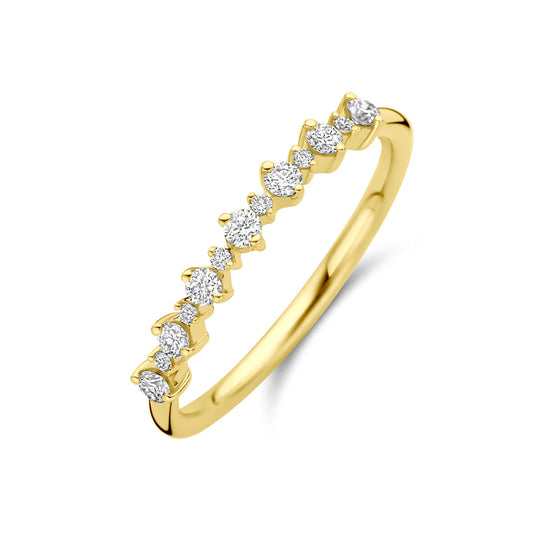 14k Geelgouden Ring met Lab Grown Diamant 0.23ct