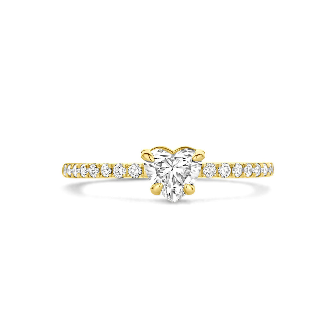 14k Geelgouden Ring met Lab Grown Diamant 0.665ct