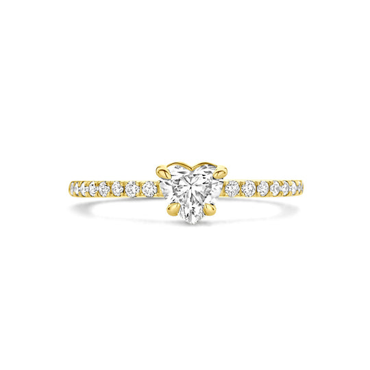 14k Geelgouden Ring met Lab Grown Diamant 0.665ct
