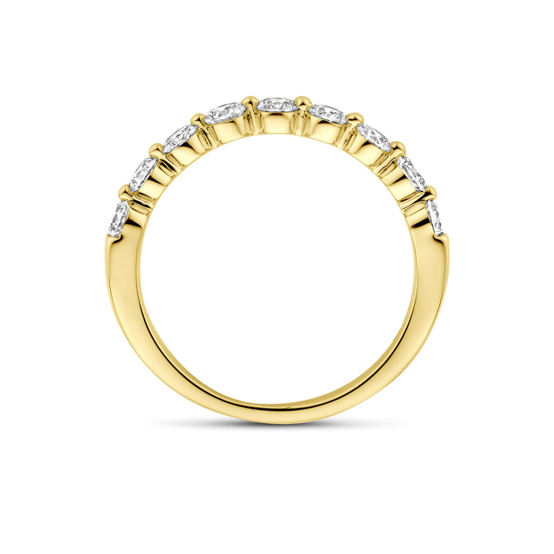 14k Geelgouden Ring met Lab Grown Diamant 0.75ct H SI – 3 mm