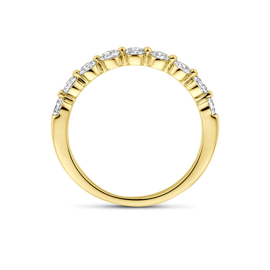 14k Geelgouden Ring met Lab Grown Diamant 0.75ct H SI – 3 mm
