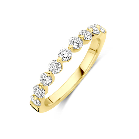 14k Geelgouden Ring met Lab Grown Diamant 0.75ct H SI – 3 mm
