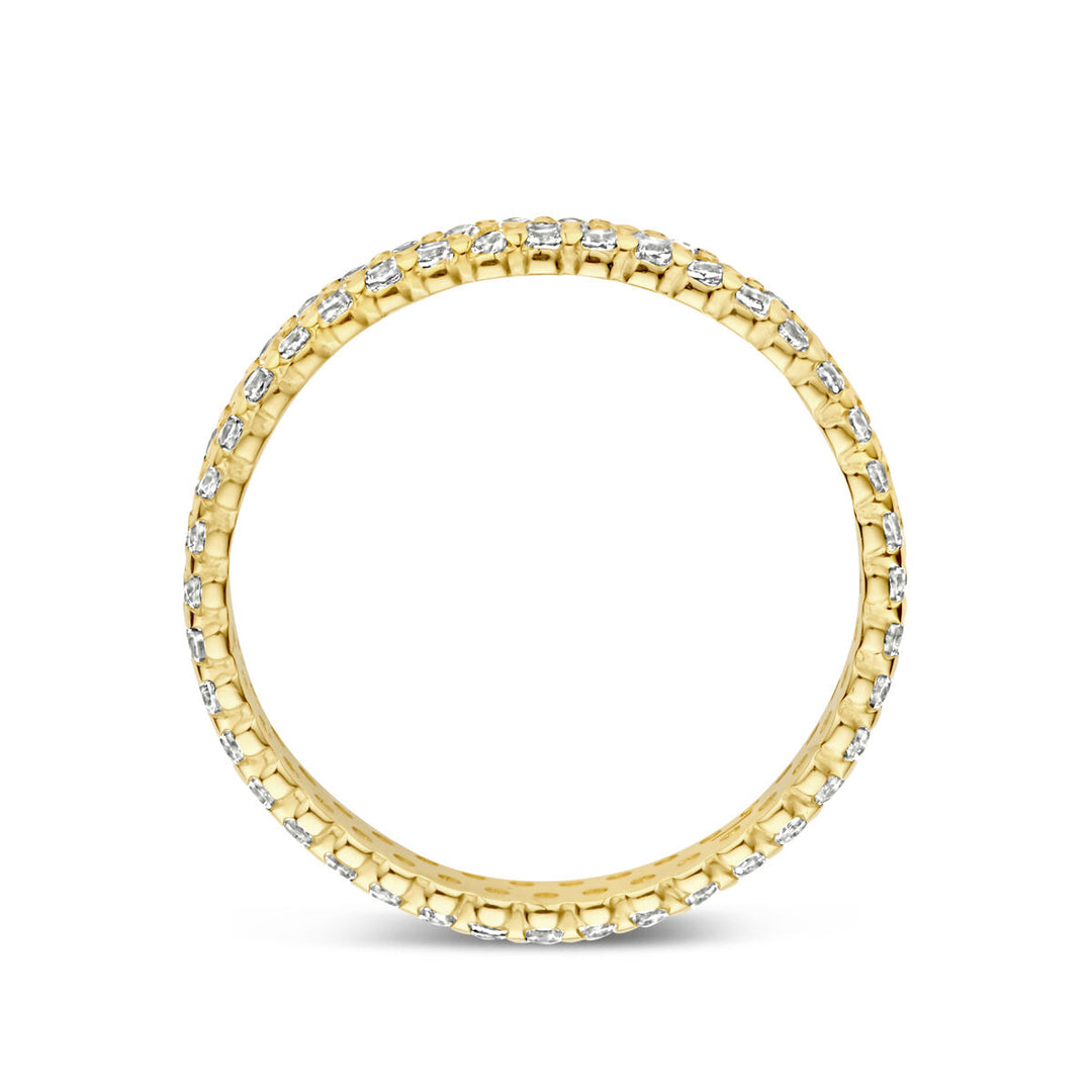 14k Geelgouden Ring met Zirkonia