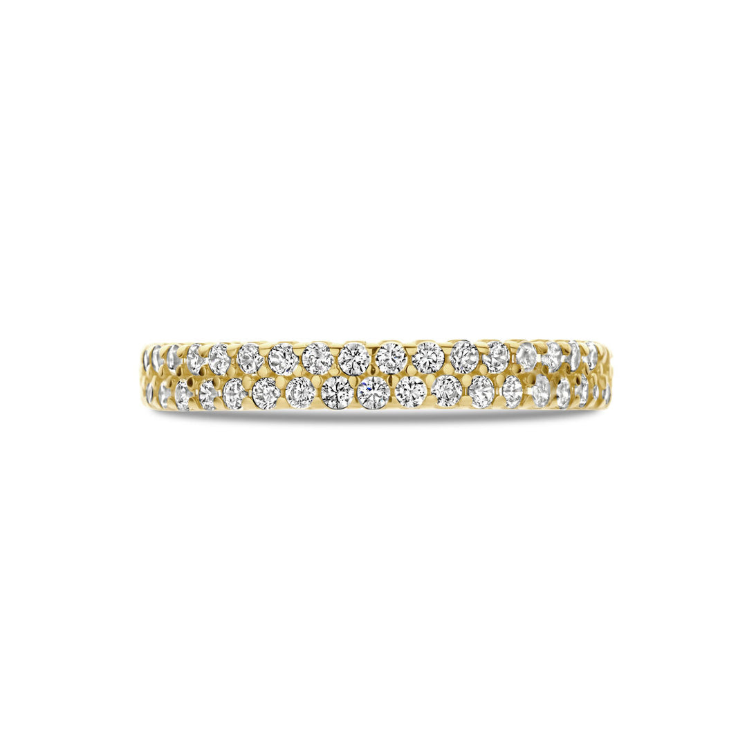 14k Geelgouden Ring met Zirkonia