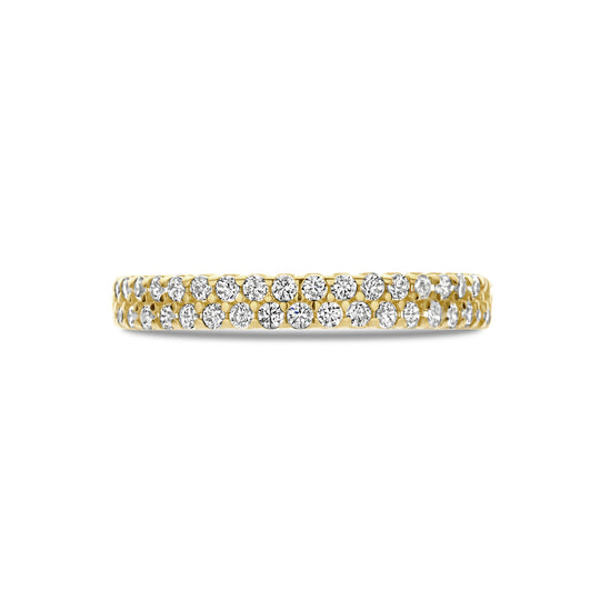 14k Geelgouden Ring met Zirkonia