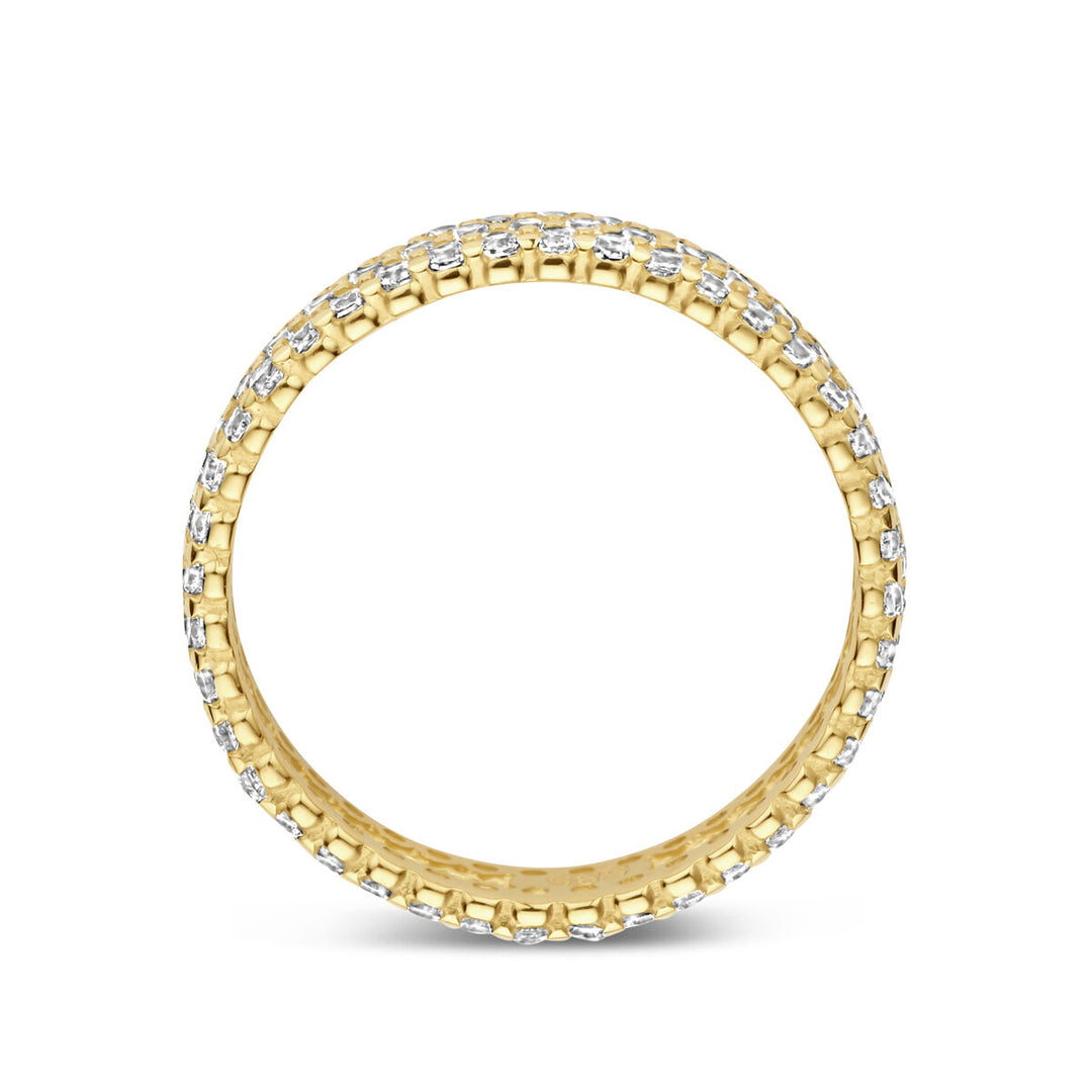 14k Geelgouden Ring met Zirkonia