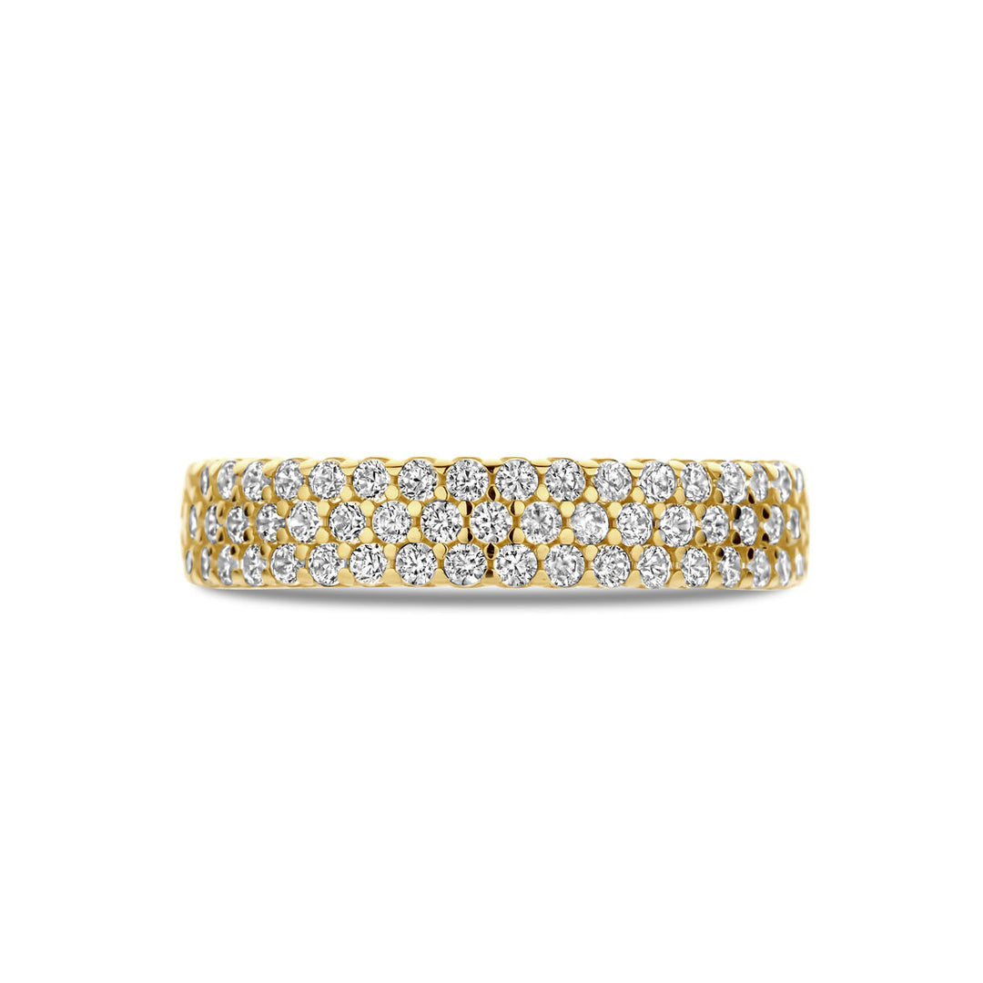 14k Geelgouden Ring met Zirkonia