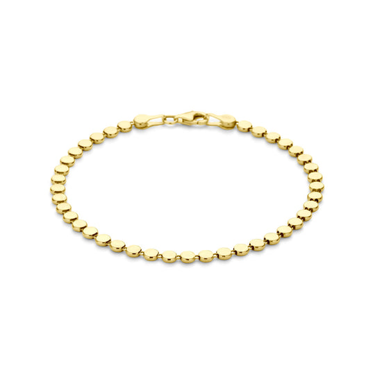 14k Geelgouden Schakelarmband 3,6 mm – 18,5 cm met Karabijnsluiting