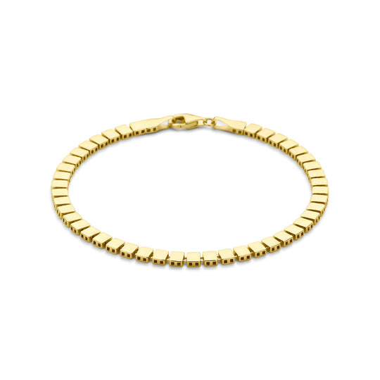 14k Geelgouden Schakelarmband 3,9 mm – 19 cm met Karabijnsluiting