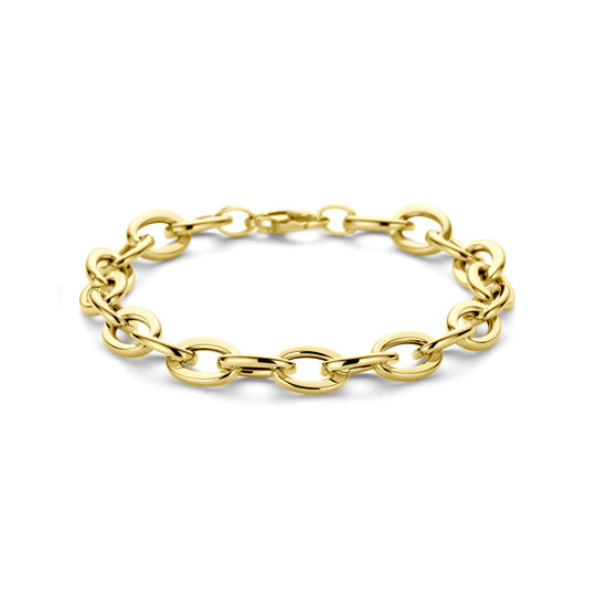 14k Geelgouden Schakelarmband 8,5 mm – 19 cm met Karabijnsluiting