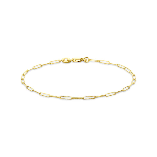 14k Gouden Anker Armband Gediamanteerd 1,8 mm – 18 cm