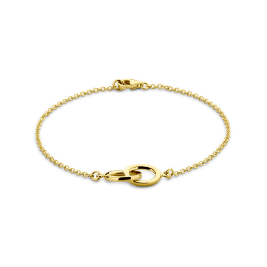 14k Gouden Armband met Ovale Elementen – 1,7 mm, 19 cm