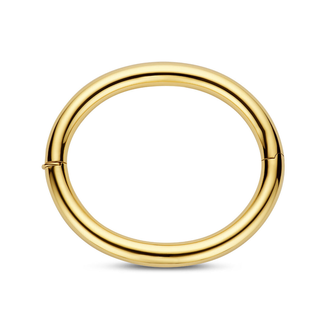 14k Gouden Bangle met Scharnier – Ronde Buis 8 mm, Diameter 60 mm