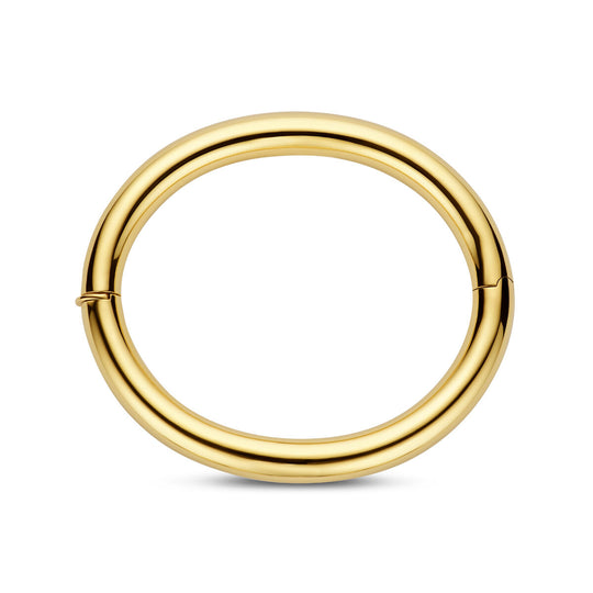 14k Gouden Bangle met Scharnier – Ronde Buis 8 mm, Diameter 60 mm