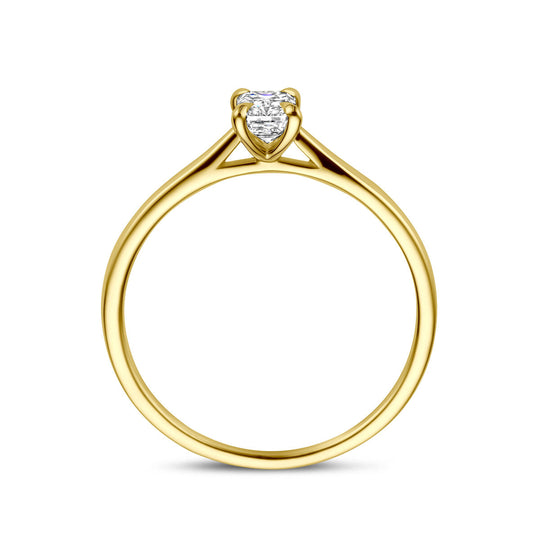 14k Gouden Ring met Lab Grown Diamant 0.50ct