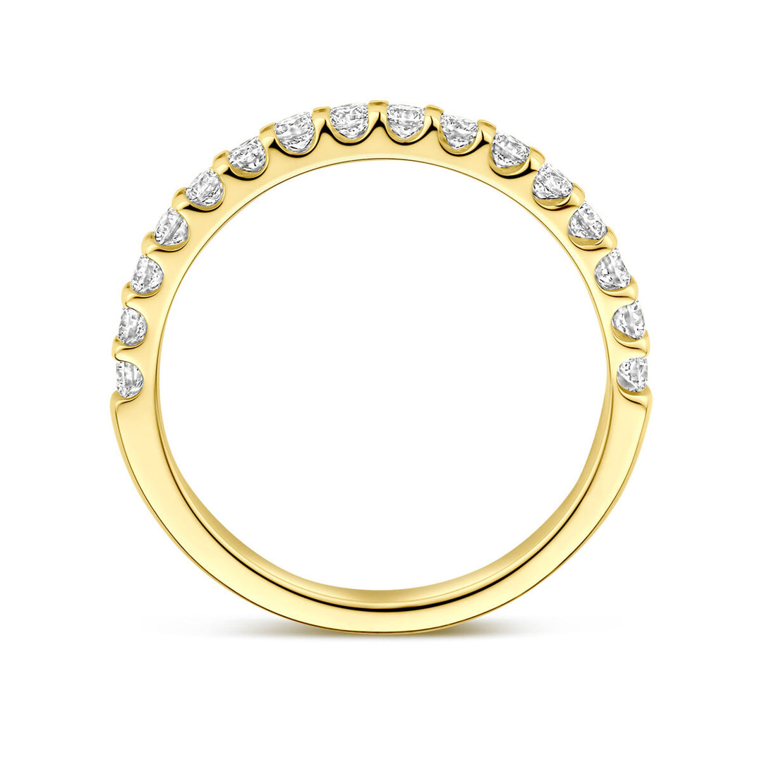 14k Geelgouden Ring 0.25ct Lab Grown Diamant H SI – 2 mm